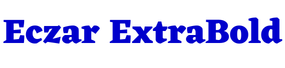 Eczar ExtraBold フォント